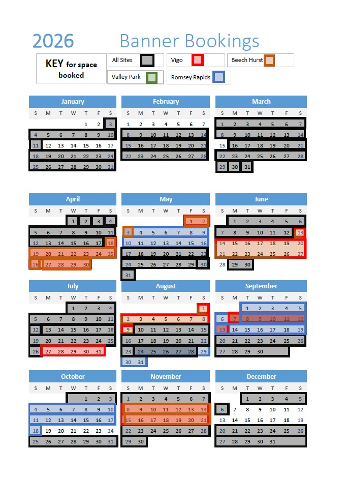 2026 banner bookings